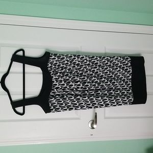 Black and white dress with straps by London Times size 12